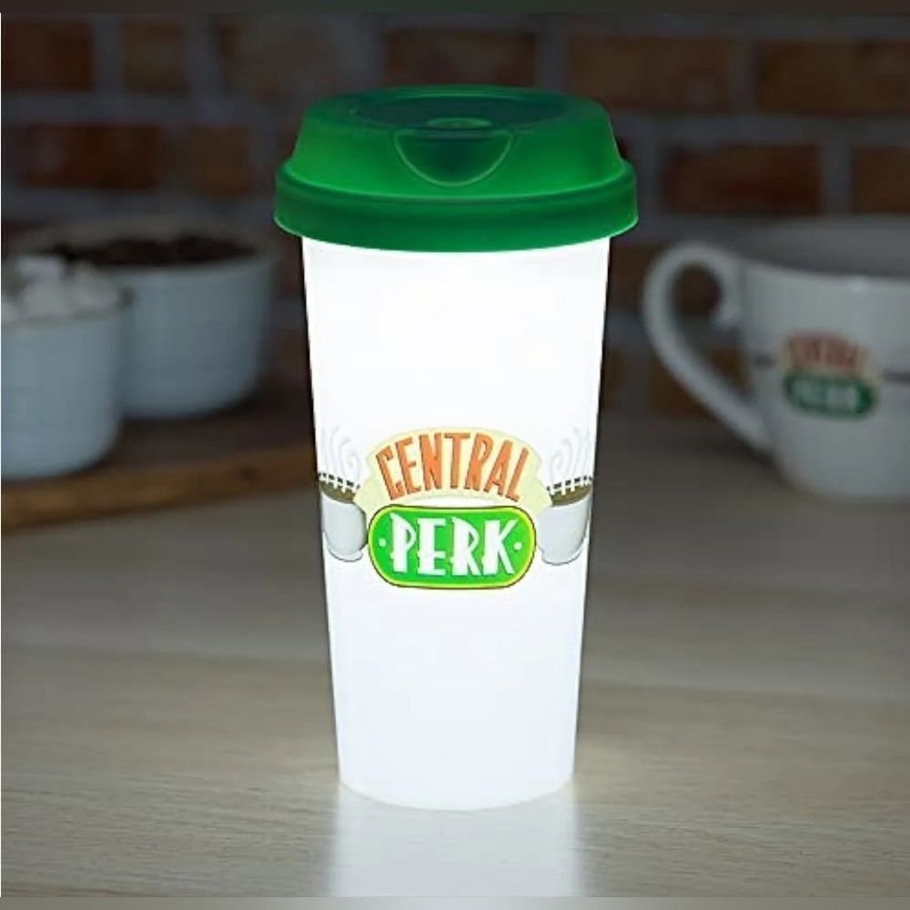 🔸️NIB Friends Central Perk Travel Coffee Mug Portable Light
